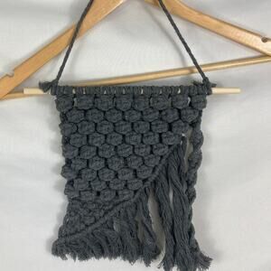 Grey Knotted Macrame Decoration